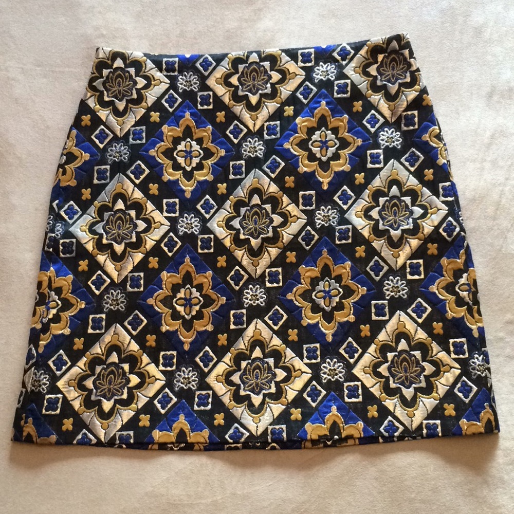 Gold print Loft mini skirt